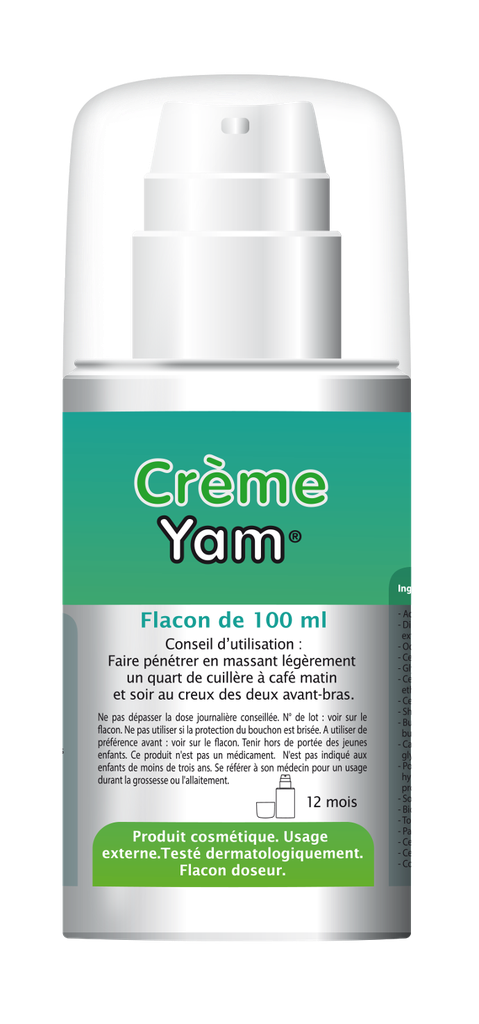 Flacon blanc et vert Yam Crème laboratoire HOD