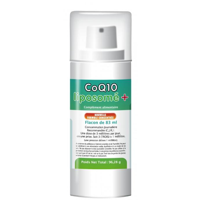 Flacon blanc et vert Coq10+ Liposomé laboratoire HOD